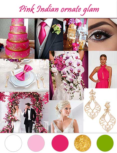 Moodboard plný vínové barvy, podzimních strukturovaných materiálů a květin.